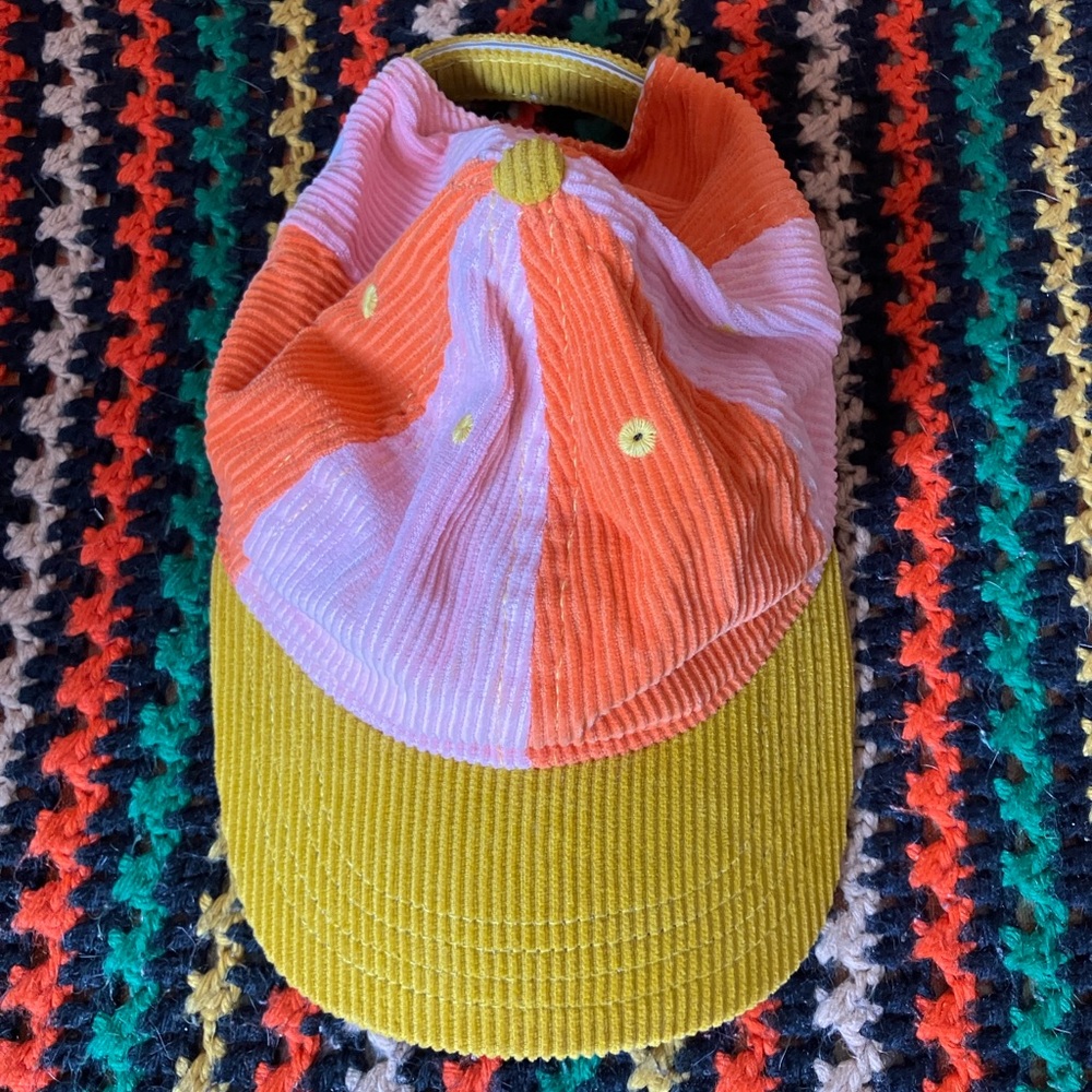 Big Bud Press Orange and Pink Corduroy Hat